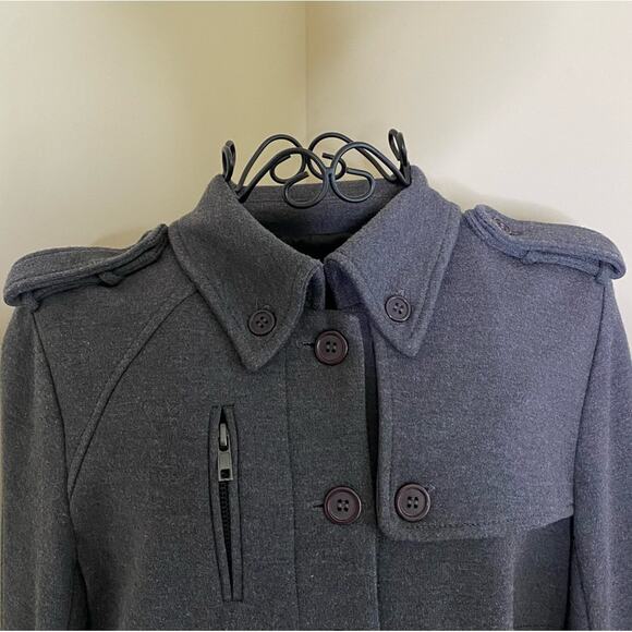 BAILEY 44 Jacket Size 4 Button Front Short to Long Convertible Military Accents - Picture 14 of 16